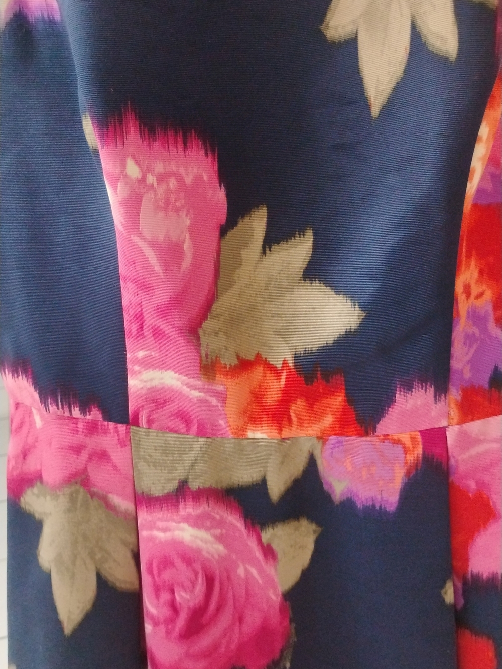 Eliza J Floral Fit & Flare Halter Dress - Navy & Pink SZ 8 - Picture 7 of 7